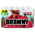 Brawny Tear-A-Square Triple Rolls 3-Ply Paper Towels - 6 ct