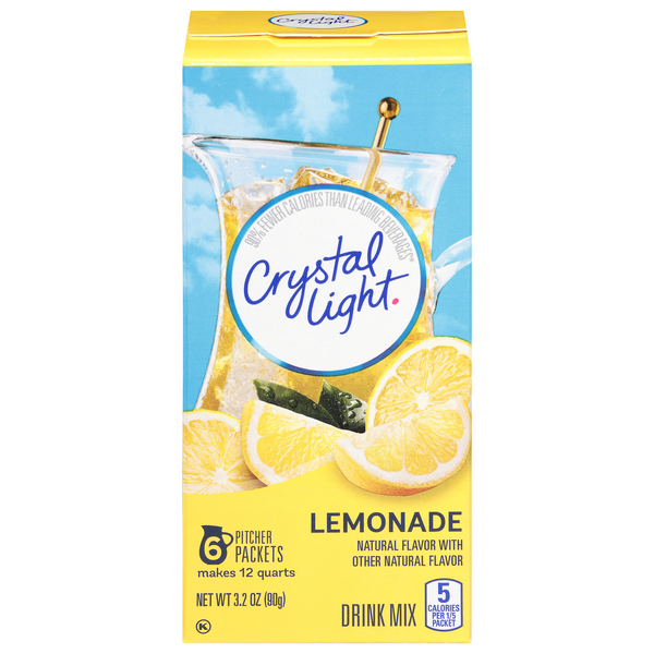 Crystal Light Pitcher Packets Drink Mix Lemonade - 6 ct
