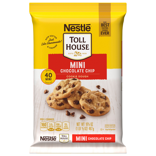 Save on Nestle Toll House Cookie Dough Chocolate Chip Mini 40 ct