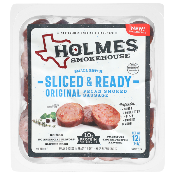 Holmes Smokehouse Sliced Original Pecan Smoked Sausage