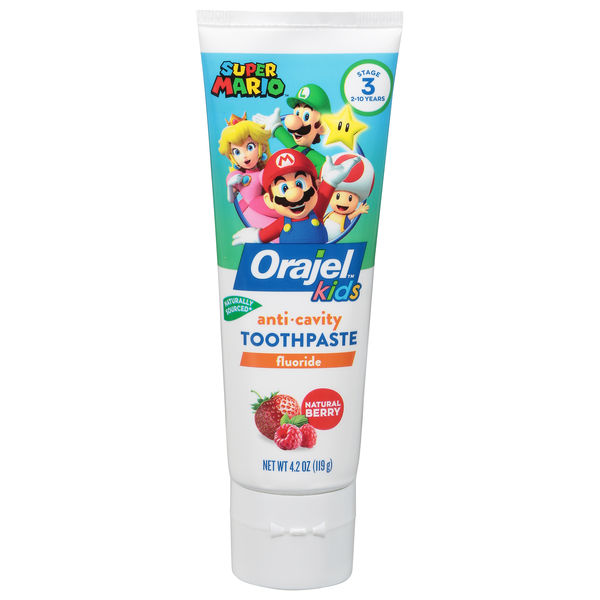 Orajel Kids Super Mario Berry Fluoride Anticavity Toothpaste