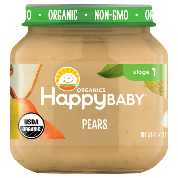 Happy Baby Organics Stage 1 Baby Food Pears