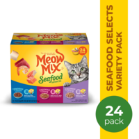 Meow Mix Seafood Selects Variety Pack Adult Wet Cat Food - 24 ct