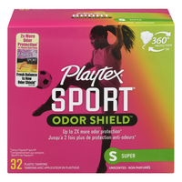 Playtex Sport Odor Shield Unscented Super Tampons