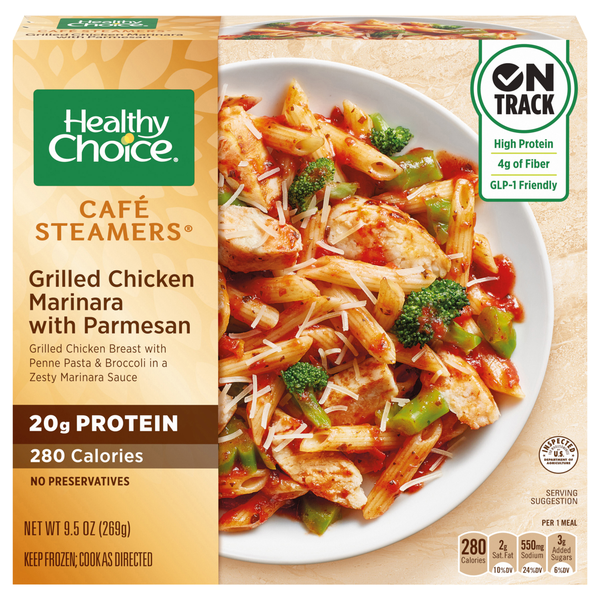 Healthy Choice Cafe Steamers Grilled Chicken Marinara with Parmesan Meal