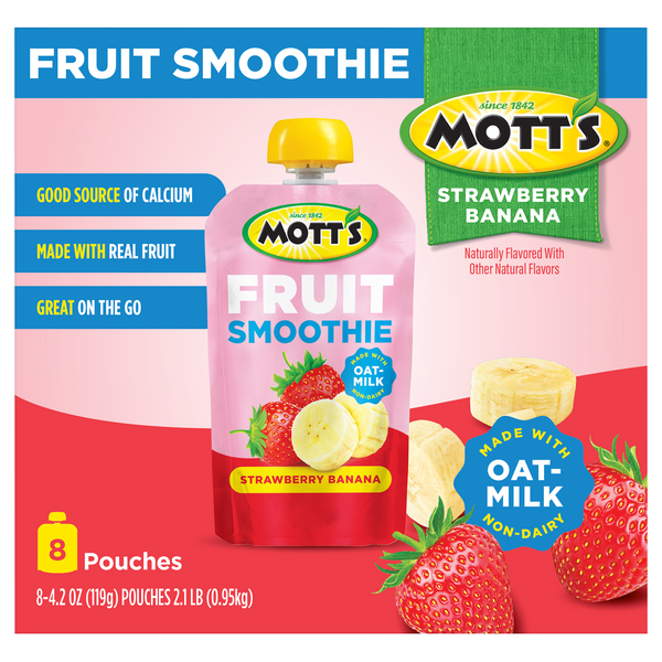 Mott's Non-Dairy Strawberry Banana Fruit Smoothie - 8 ct