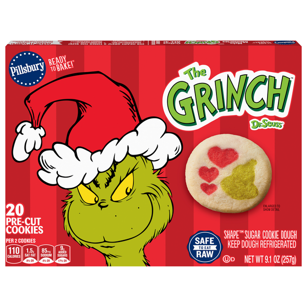 Pillsbury Ready to Bake The Grinch Sugar Cookie Dough - 20 ct