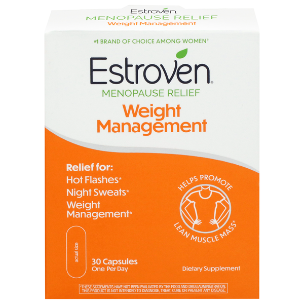 Estroven Menopause Relief + Weight Management Capsules