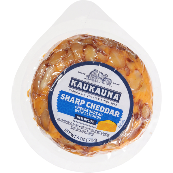 Kaukauna Sharp Cheddar Spreadable Cheese Ball with Almonds