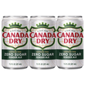 Canada Dry Zero Sugar Ginger Ale Soda Caffeine Free Mini - 6 pk