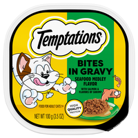 Temptations Bites in Gravy Seafood Medley Flavor Adult Wet Cat Food