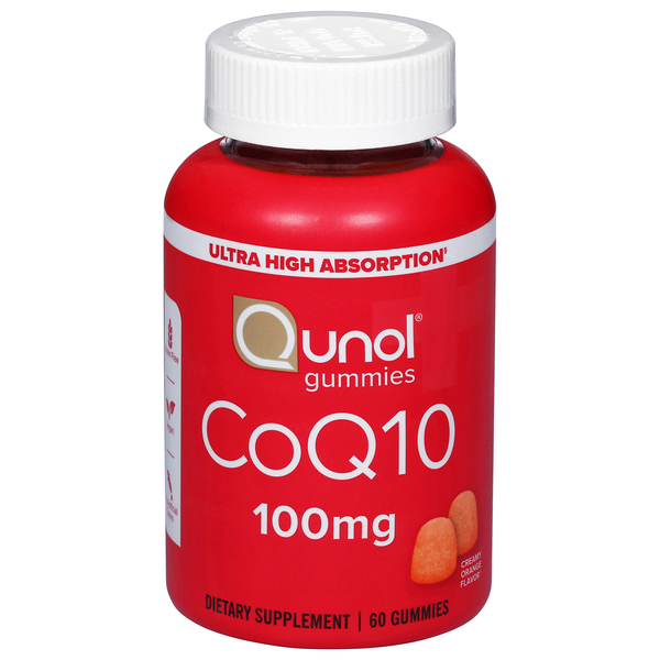 Qunol CoQ10 Creamy Orange Flavor 100 mg Gummies