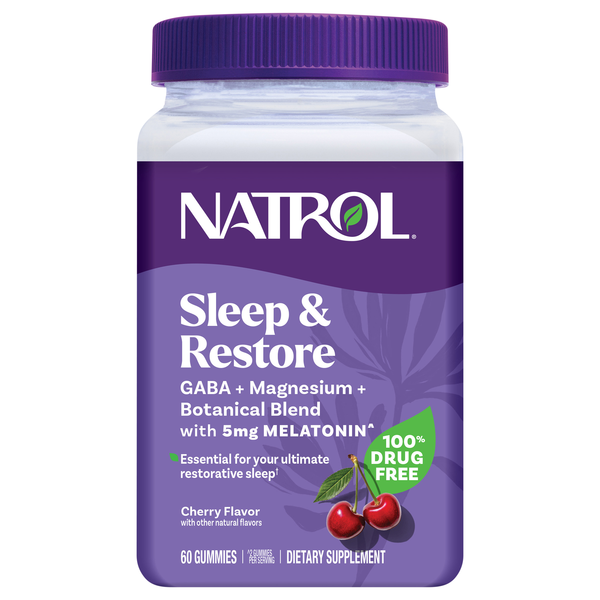 Natrol Cherry Flavor Sleep & Restore Gummies