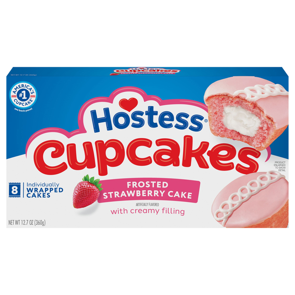 Hostess Strawberry Cupakes - 8 ct