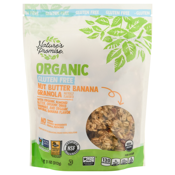 Nature's Promise Organic Gluten Free Nut Butter Banana Granola