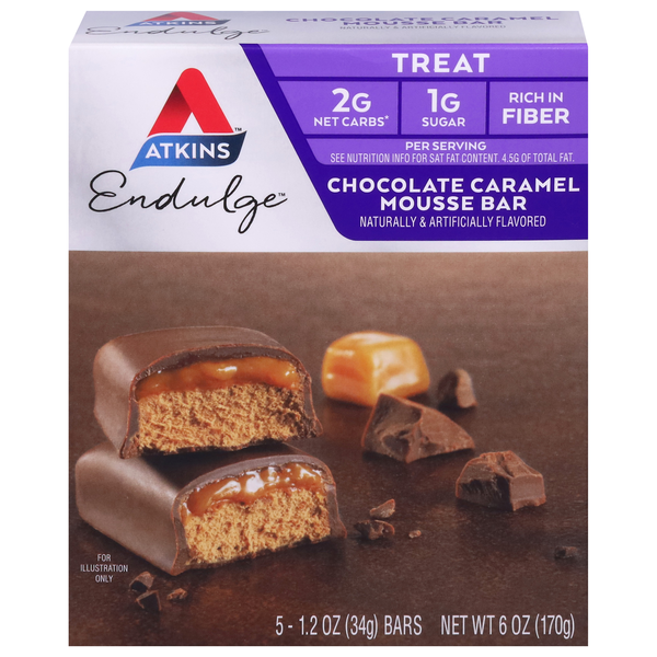 Atkins Endulge Chocolate Caramel Mousse Treat Bars - 5 ct