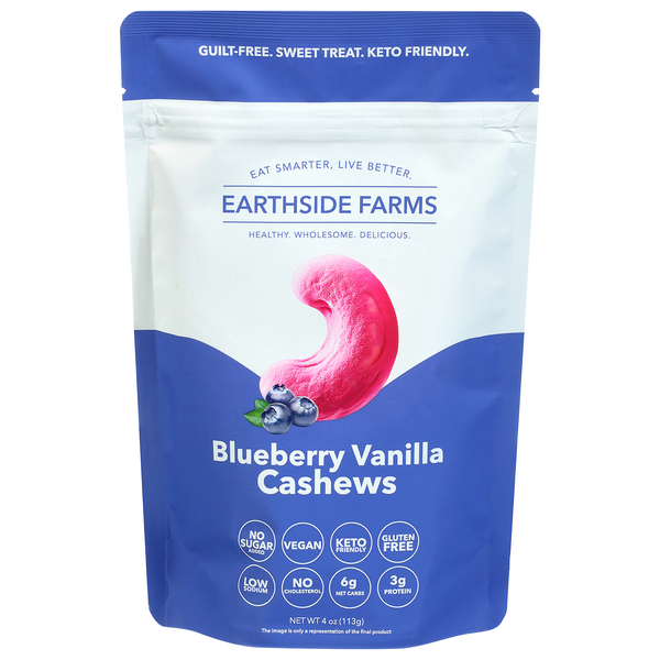 Earthside Farms Gluten Free Vegan Blueberry Vanilla Cashews