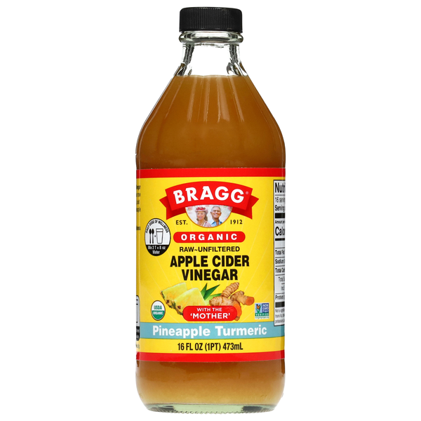 Bragg Organic Raw Unfiltered Pineapple Turmeric Apple Cider Vinegar