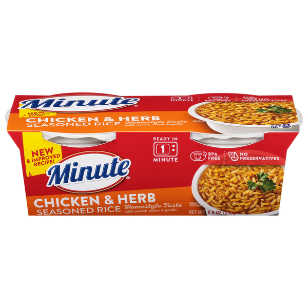 Save on Minute 60 Second Chicken & Herb Flavor Rice Mix Cups 2 ct