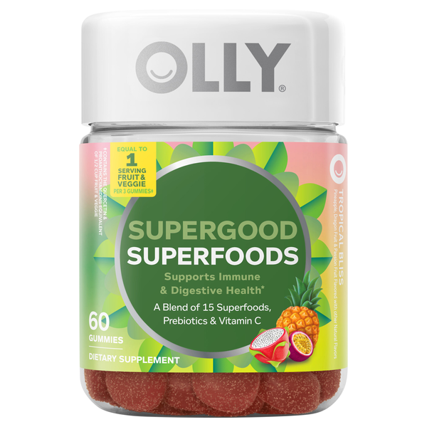 OLLY Tropical Flavors Supergood Superfoods Gummies