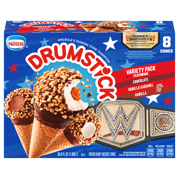 Nestle Drumstick Variety Pack Dairy Dessert Sundae Cones - 8 ct