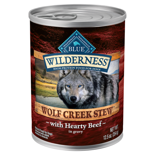 BLUE Wilderness Natural High Protein Wolf Creek Beef Stew Wet Dog Food