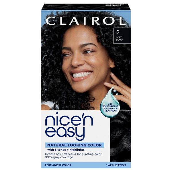 Clairol Nice 'n Easy Permanent Hair Color Black 2