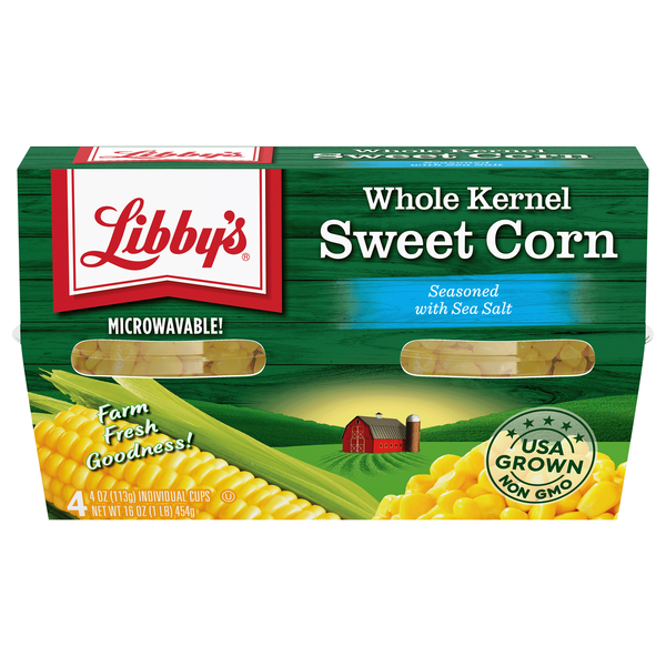 Libby's Whole Kernel Sweet Corn Microwavable Cups - 4 ct