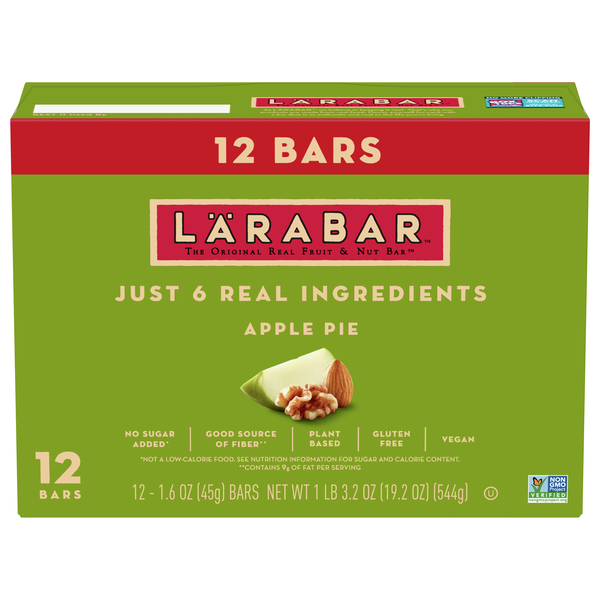 LARABAR Gluten Free Apple Pie Fruit & Nut Bar - 12 ct