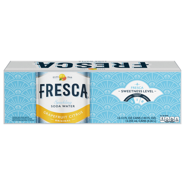 Fresca Grapefruit Citrus Sparkling Soda Water - 12 pk