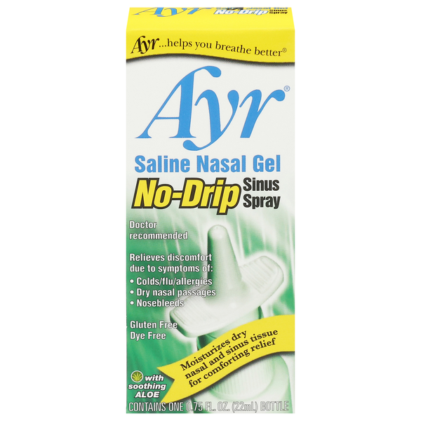 Ayr Saline Nasal Gel No-Drip Sinus Spray