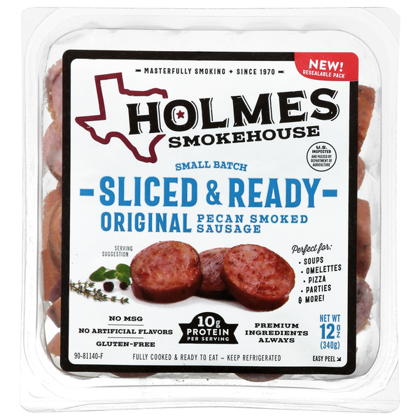 Holmes Smokehouse Sliced Original Pecan Smoked Sausage