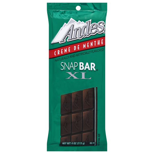 Andes Creme De Menthe Chocolate Thin Mints Candy Snap Bar XL