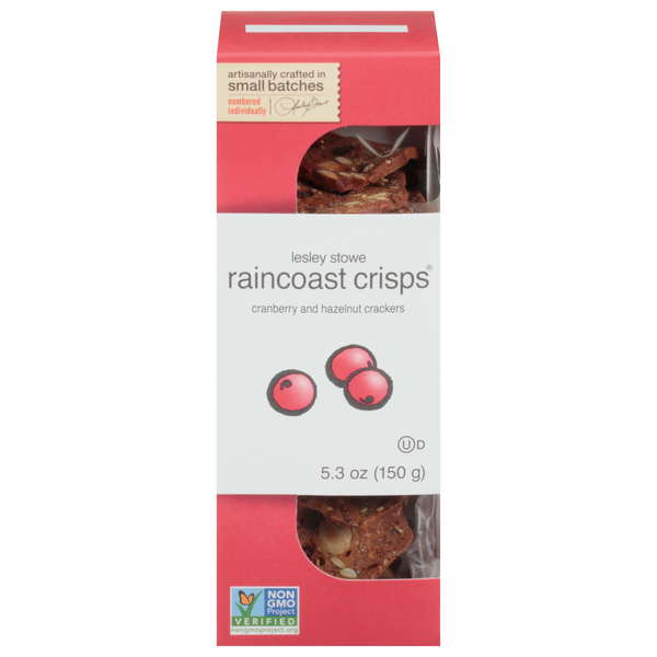 Lesley Stowe Raincoast Crisps Cranberry & Hazelnut Crackers