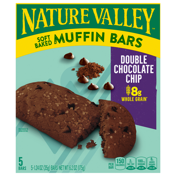 Nature Valley Double Chocolate Chip Soft Baked Muffins Bars - 5 ct