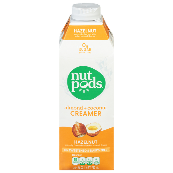 nutpods Dairy Free Unsweetened Hazelnut Flavored Almond + Coconut Creamer