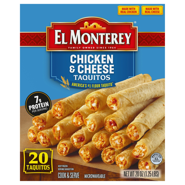 Save on El Monterey Taquitos Chicken & Cheese 20 ct Order Online