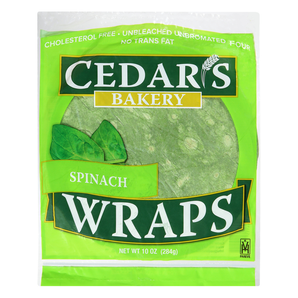 Cedar's Spinach Wraps - 4 ct