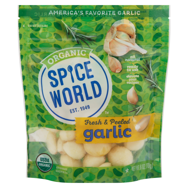 Save on Spice World Fresh Peeled Garlic Organic All Natural Order