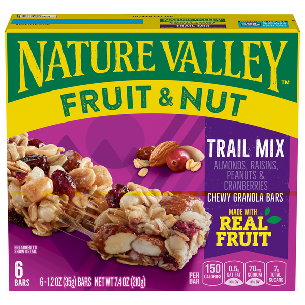 Nature Valley Chewy Fruit & Nut Trail Mix Bars - 6 ct