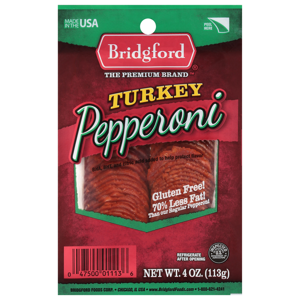 Bridgford Turkey Pepperoni Sliced