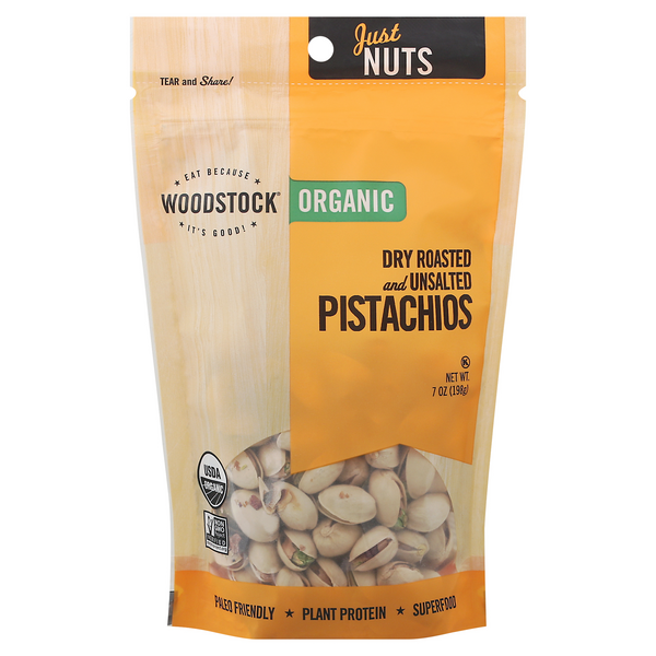 Save On Woodstock Pistachios Dry Roasted Unsalted Order Online 
