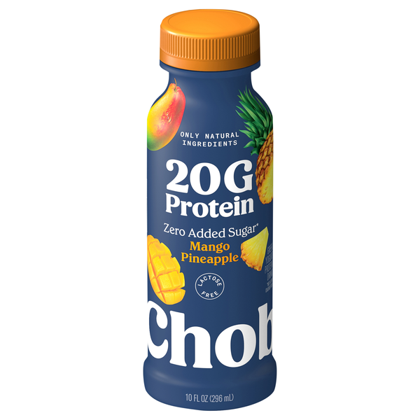 Chobani 20g Protein No Added Sugar Mango Pineapple Greek Yogurt Drink