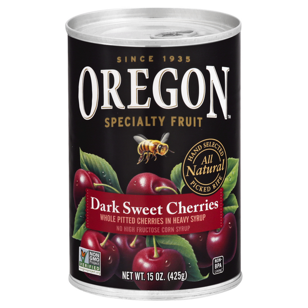 Oregon Whole Pitted Dark Sweet Cherries in Heavy Syrup