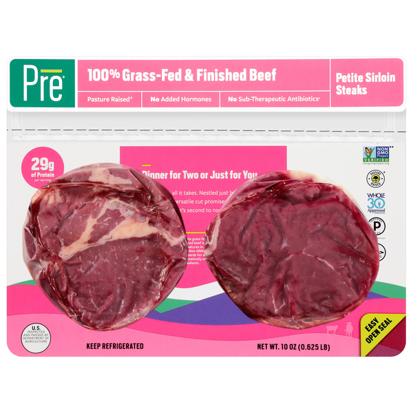 PRE Grass-fed Beef Petite Sirloin Steaks - 2 ct Fresh