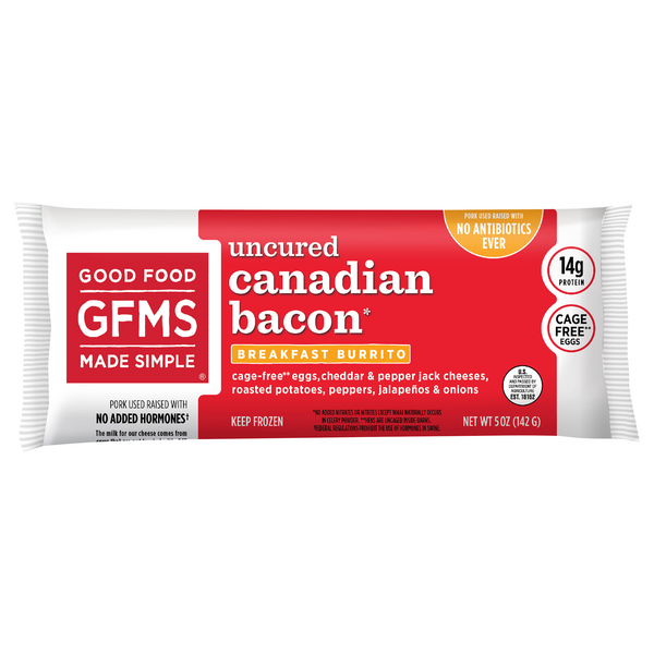 Save on Good Food Made Simple Breakfast Burrito Uncured Canadian Bacon