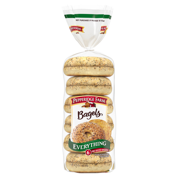 Save on Pepperidge Farm Everything PreSliced Bagels 6 ct Order Online Delivery GIANT