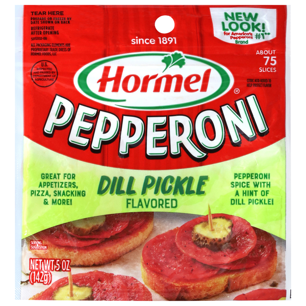 Hormel Dill Pickle Flavored Pepperoni Slices
