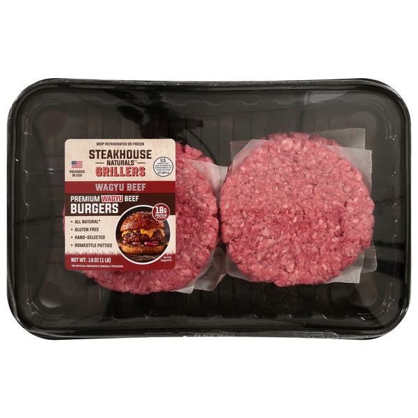 Steakhouse Naturals Grillers Premium Wagyu Beef Burgers - 4 ct