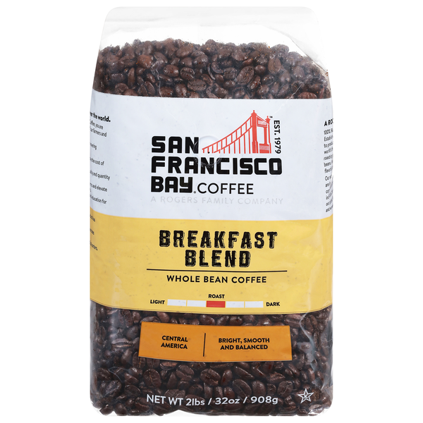San Francisco Bay Breakfast Blend Medium Roast Whole Bean Coffee